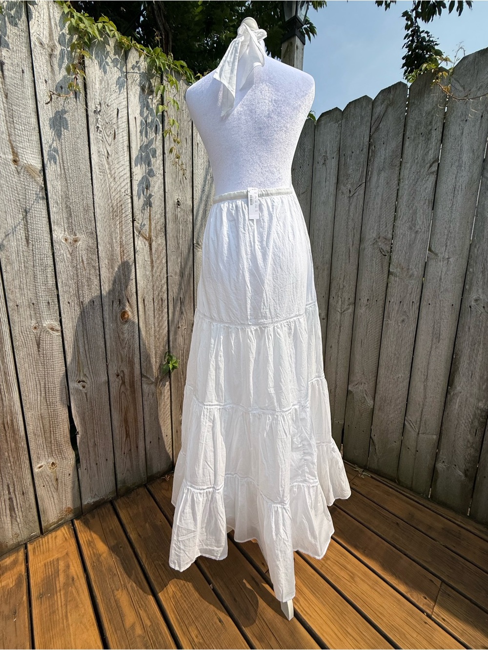 J.Crew Tiered Halter Maxi Dress NWT Rainbow Embroidery Sz XS - Picture 4 of 6